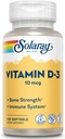 SOLARAY Vitamin D-3-400 IU | 120 Softgels