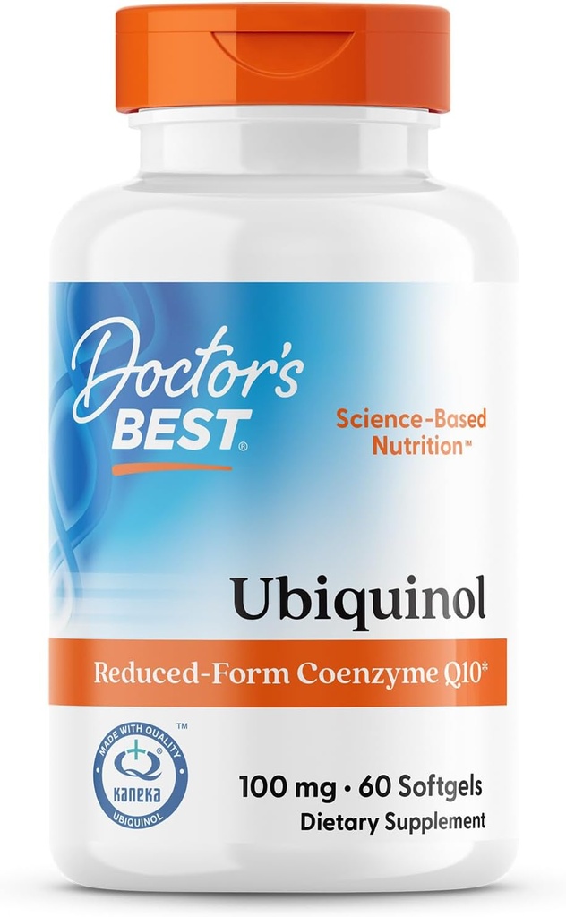 Médicos Mejor Ubiquinol, Reducido-Form Coenzyme Q10, No GMO, Gluten Gratis, Soy Gratis 60 Softgels