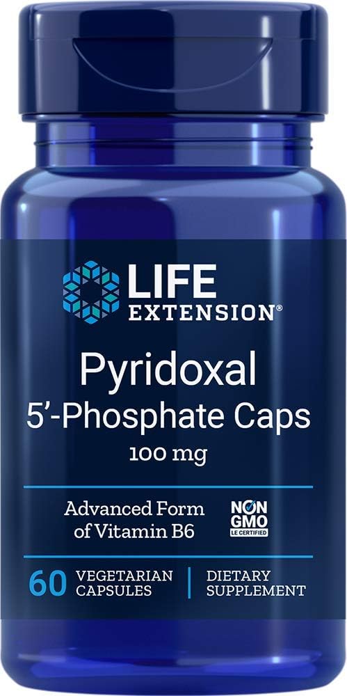 Life Extension Pyridoxal 5-Phosphate 100 Mg Vegetarian Capsules, 60-Count (120)
