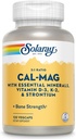 Solaray Cal-Mag con Minerales Esenciales TENIDO Calcio, Magnesio, Estroncio, Vitaminas D-3 &amp; K-2 TEN 30 Serv ANTE 120 VegCaps