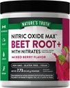 La verdad de la naturaleza Beet Root Powder  7.73 oz ← Nitric Oxide Suplemento para hombres y mujeres ← Vegan, Non-GMO &amp; Gluten Free Pre-Workout ← Mixed Berry Flavor