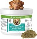 Solo Natural Pet Senior Ultimate Daily Canine Vitamin Suplemento para perros Holistic Health Support - Made in USA, 5.3 oz Turquía Flavored Powder