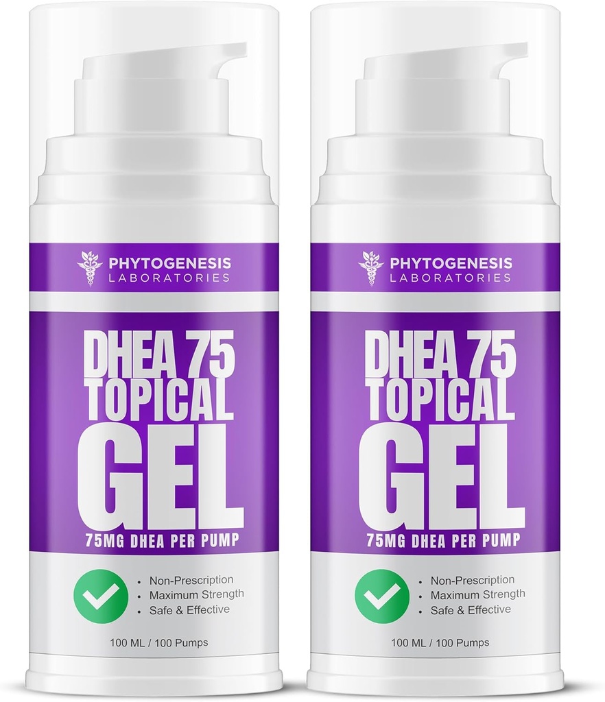 DHEA 75 – 75 mg DHEA Por Bomba – Promueve el envejecimiento saludable, el Modo saludable, el soporte de inmunológico, los niveles equilibrados y la salud general – un mes de suministro (2)
