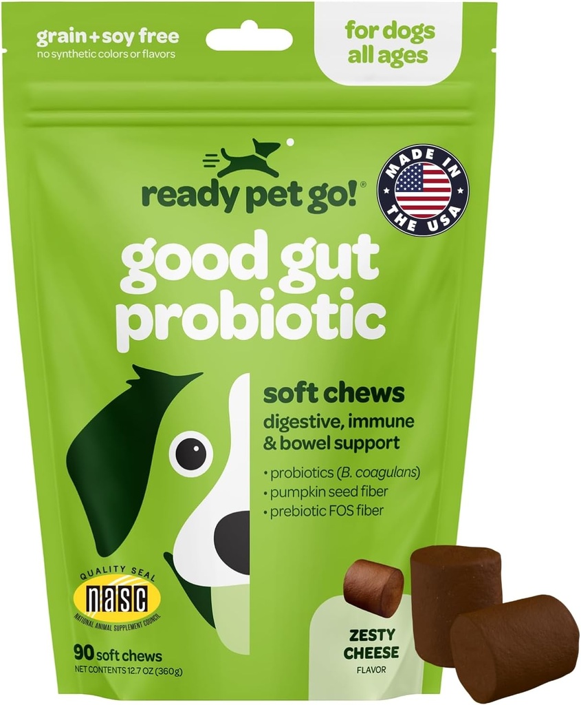 Mandíbulas probióticas para perros Gut Health   Tasty Pre and Probiotics for Dogs Digestive Health with Pumpkin Dog Probiotics and Digestive Enzymes ← NASC Certified &amp; Made in The USA ← 90 Chews