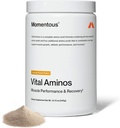 Momentous Vital Aminos Powder Supplement - BCAA &amp; EAA - Tropical Punch - NSF Certificado para Deporte - GMO- & Gluten-Free - 30 Serviciones - Paquete Mayo Vary