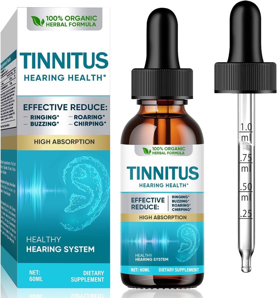Tinnitus Relief for Ringing Ears, Natural Ear Ringing Relief for Clogged Ears, Reduce Ear Noise for Women Men