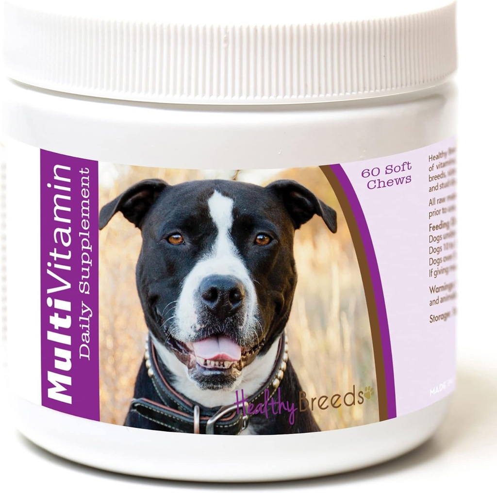 Healthy Breeds Pit Bull Multi-Vitamin Soft Chews 60 Count