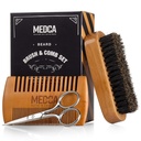 Madera Beard and Comb Set para Hombres - Perfecto para barba Cabello y bigotes Juego de novios para el estilo, aplicación de aceites de barba y bálsamos para mejorar el crecimiento del cuidado del cabello y la salud del cabello impresionante