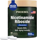 Nuevo Suplemento Nicotinamide Riboside Resveratrol-900mg, Suplemento para Hombres y Mujeres(80 cápsulas)