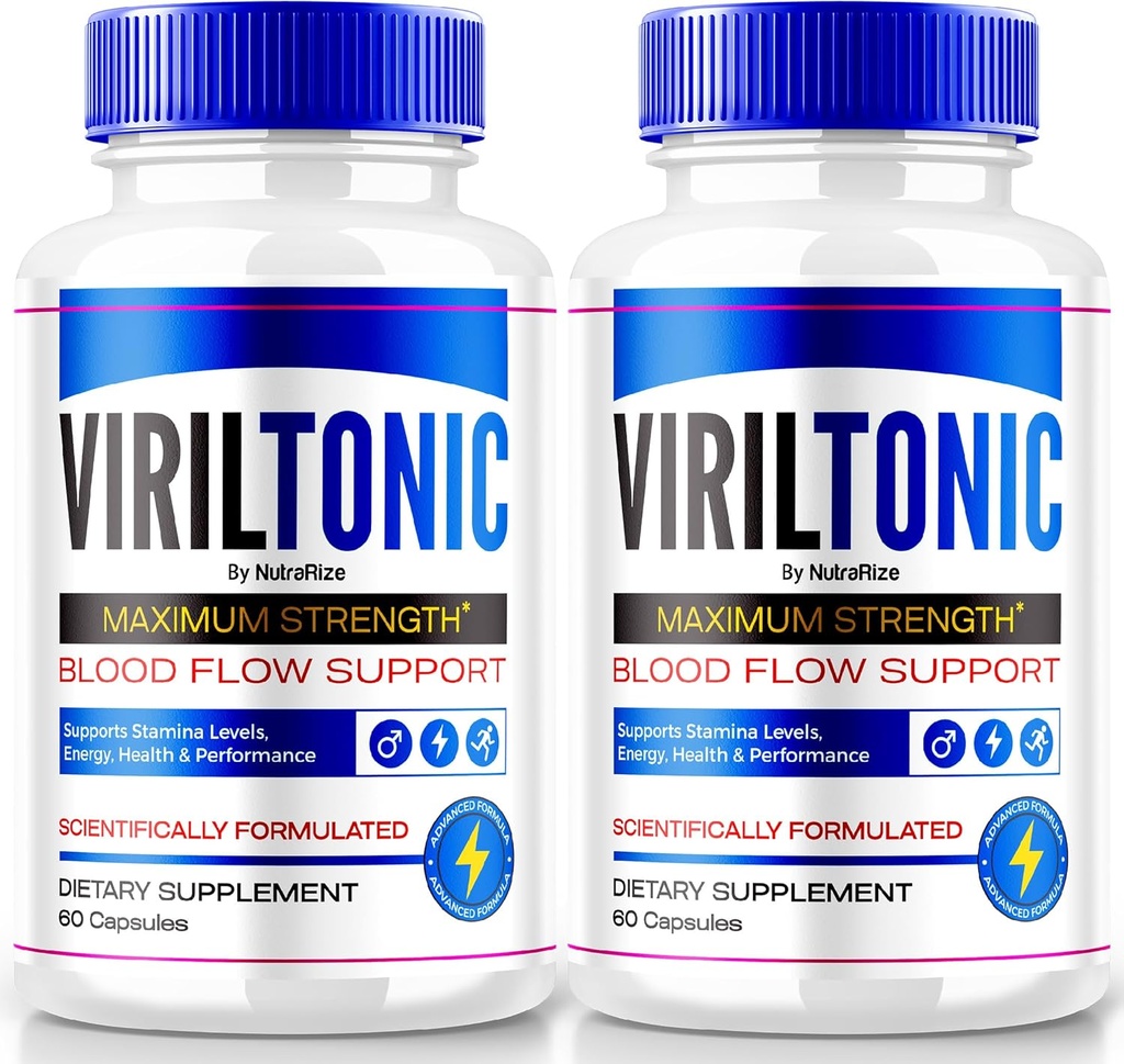 NutraRize (Pack of 2 VirilTonic Capsules for Men, Premium Formula for General Performance Support, All Natural Supplement for Health and Wellness, VirilTonic24 Reseñas (120 cápsulas)
