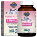 Garden of Life Raw Probiotics for Women Más de 50-50 &amp; Wiser Women's Probiotic with Acidophilus, Live Cultures, Probiotic - Created Vitamins, Enzymes, Prebiotics - 90 Vegetarian Capsules