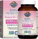 Garden of Life Raw Probiotics for Women Más de 50-50 &amp; Wiser Women's Probiotic with Acidophilus, Live Cultures, Probiotic - Created Vitamins, Enzymes, Prebiotics - 90 Vegetarian Capsules