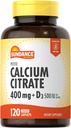 Sundance Calcium Citrate with Vitamin D3 Silencio 400 mg Silencio 120 Caplets  Petite ← Vegetarian, Non-GMO &amp; Gluten Free Supplement