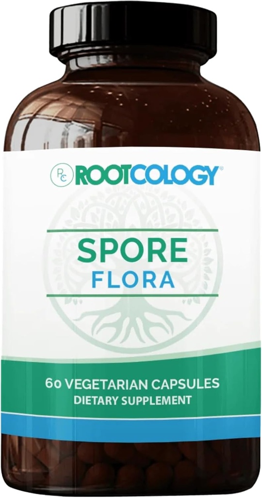 Rootcology by Dr. Izabella Wentz ← Spore Flora  Broad-Spectrum Stomach Acid Resistant Spore-Forming Probiotics for Gastrointestinal Health  Five Targeted Bacillus Strains ← 60 Vegetarian Capsules
