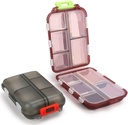 Caja de Organizador de Píldoras 2PCS, Caja de Píldora Portátil, Dispensador de Píldoras, con 10 Compartimientos para diferentes medicamentos
