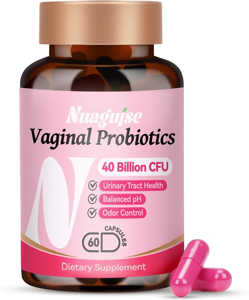 Probióticos vaginales para mujeres,40 Billion CFU promueve el equilibrio de pH, olor vaginal saludable y la salud del tracto urinario con prebióticos orgánicos,Cranberry,60 cápsulas