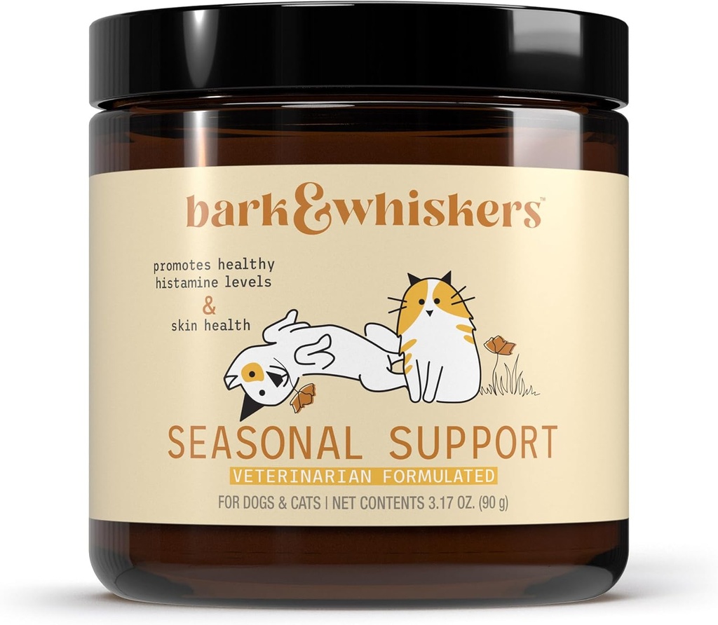 Bark " Whiskers Seasonal Support, 3.17 Oz. (90 g), 90 Scoops, Antioxidant and Immune Support, Veterinarian Formulated, Non-GMO, Dr. Mercola
