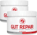 Plata Fern Gut Reparación - Suplemento de Salud Digestivo Polvo - L-Glutamina, Curcumin, Zinc &amp; Ascorbic Acid (2 Tubs - 60 Servings)