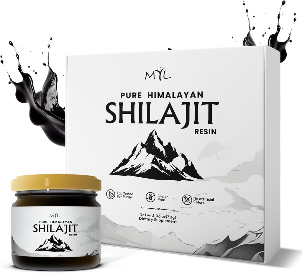 Shilajit Pure Himalayan Organic Shilajit Resin, Gold Grade for Men ' Women, Supports Energy Production " Vitality with 85+ Trace Minerals " Fulvic Acid, 75 Servings, 2.5 Months Supply.