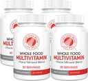 Fern de Plata Alimento completo Multi vitamina w/Trace Mineral Blend Suplemento - 4 Botellas - 60 Vegicaps Cada - 120 Day Supply - Natural, Non-GMO, Vegan, Multivitamina - Zero Synthetics