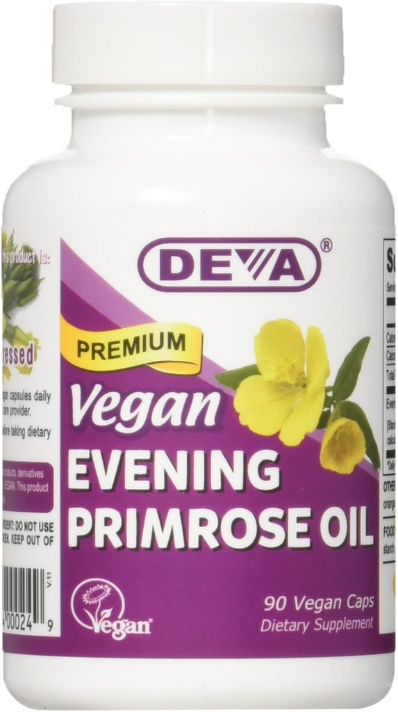 Deva Vegan Vitamins Evening Primrose Oil Vcap, 90 Count