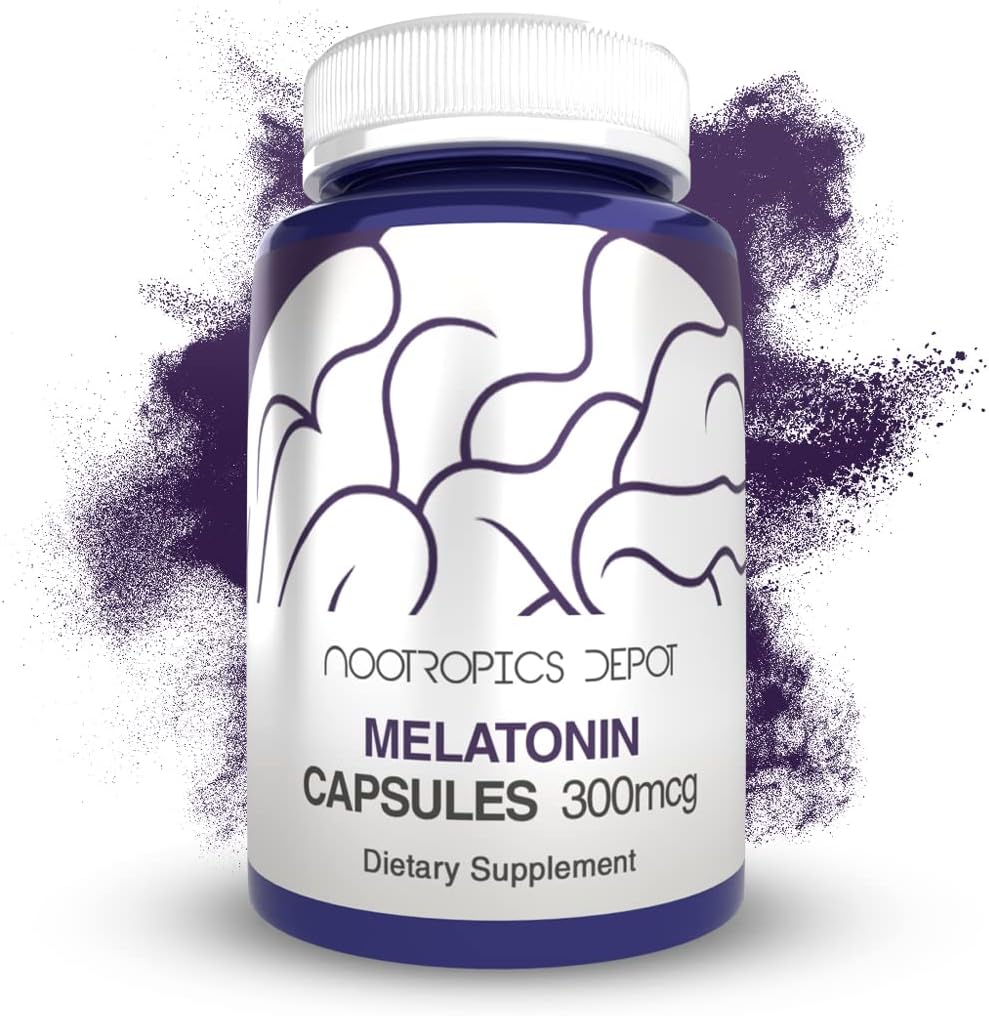 Melatonin Capsules | 300mcg | 120 Pills | Supports Healthy Sleep Cycles | Promotes Relaxation | Natural Sleep Aid Supplement