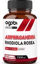 agobi Ashwagandha Suplemento con Rhodiola Rosea 1950mg - High Concentrated Extract for Immune System, Strength, Energy Production, Focus &amp; Global Health - 150 Capsules