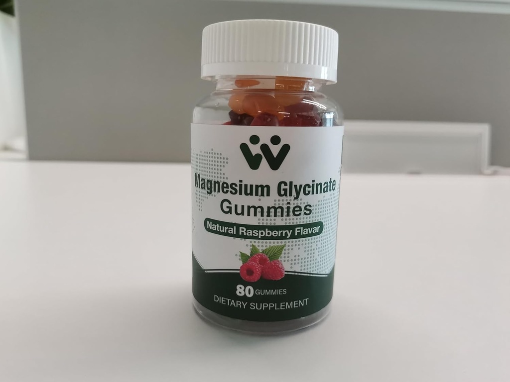 Magnesio Glycinate Gummies 400mg - Suplemento de Magnesio para el sueño,Estrés &amp; Muscle Alivio de Magnesio calma Mandíbulas para adultos y niños Fruta Sabor Negro Currant Oil, Vegan, 2 Packs