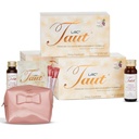 TAUT Premium Marine Collagen Drink 13,000mg Anti-Aging Formula, 24 Bottles (1.7oz Each) + Collagen Face Mask + 3 Powder Sachets Japan-Made Liquid Collagen for Skin, Hair & Joints