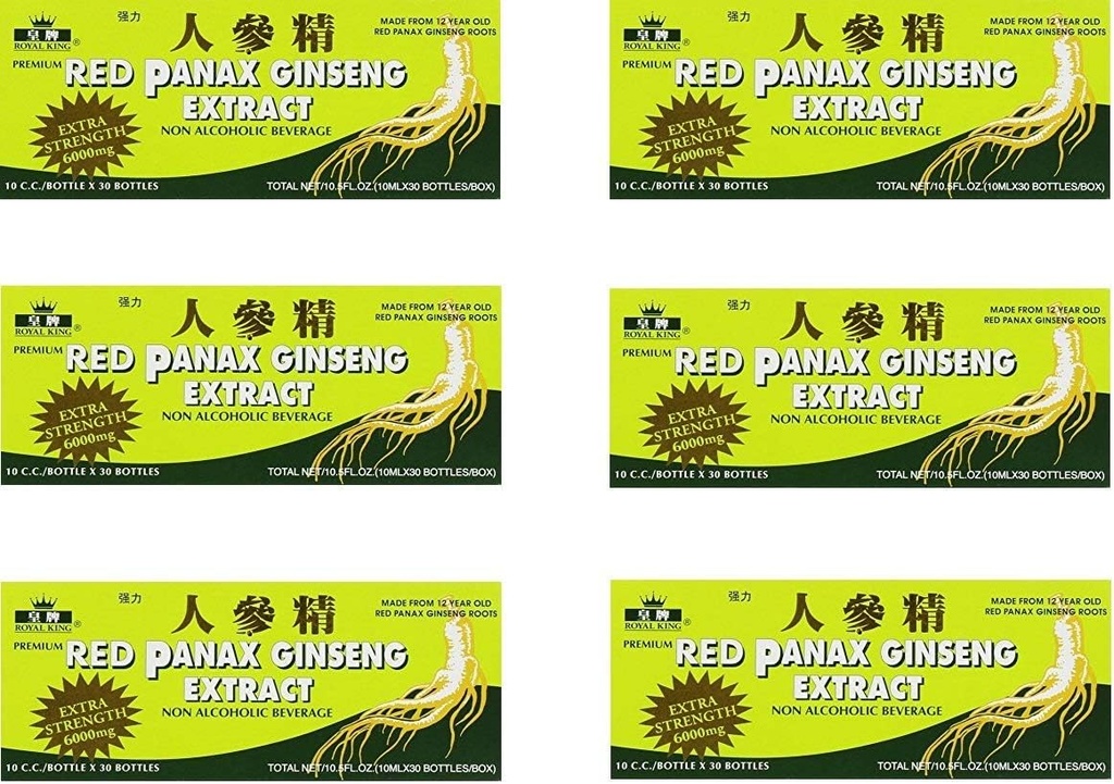 Royal King Red Panax Ginseng 30/10 6000mg (6 cajas)