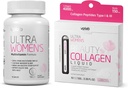 VPLab Women's Beauty Bundle - Multivitamin Caplets " Liquid Collagen for Hair, Skin, Nails - Biotina, Hierro, Vitamina B, D, C " Zinc - Essential Daily Health Support, 90 Caplets + 10 Tubes