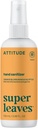 ATTITUDE Hand Sanitizer Spray for Adults and Kids, EWG Verified, Kills Bacteria and Germs, Vegan, Orange Blossom &amp; Eucalyptus, 3.38 Fl Oz (Spray Bottle)