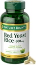 Rice de levadura roja de la naturaleza, Suplemento herbal, 600 mg, 250 cápsulas
