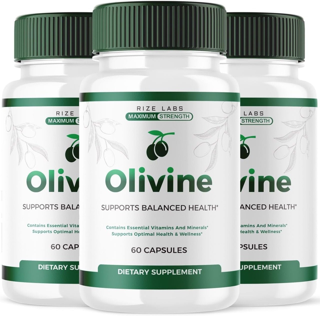 rize labs (3 Pack) Olivine Weight Loss Supplement, Olivine Superfood Capsules for Total Body Wellness and a Healthy Lifestyle, Olivine Pills for Leaner Physique, Olive Vine Reviews (180 cápsulas)