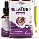 Melatonina de perros - Melatonina para perros - Ayuda para dormir - Ayuda para perros - Melatonina para perros Dormir - Calma de perros - Calma para perros - Tragos para calmar perros - Alivio de ansiedad de perros - 1 fl oz: Bacon Flavor