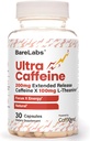 Ultra Caffeine Pills + 200mg Extended Release + L-Theanine for Energy & Focus + No Jitters, No Crash + Natural Caffeine Suplemento - 30 cápsulas