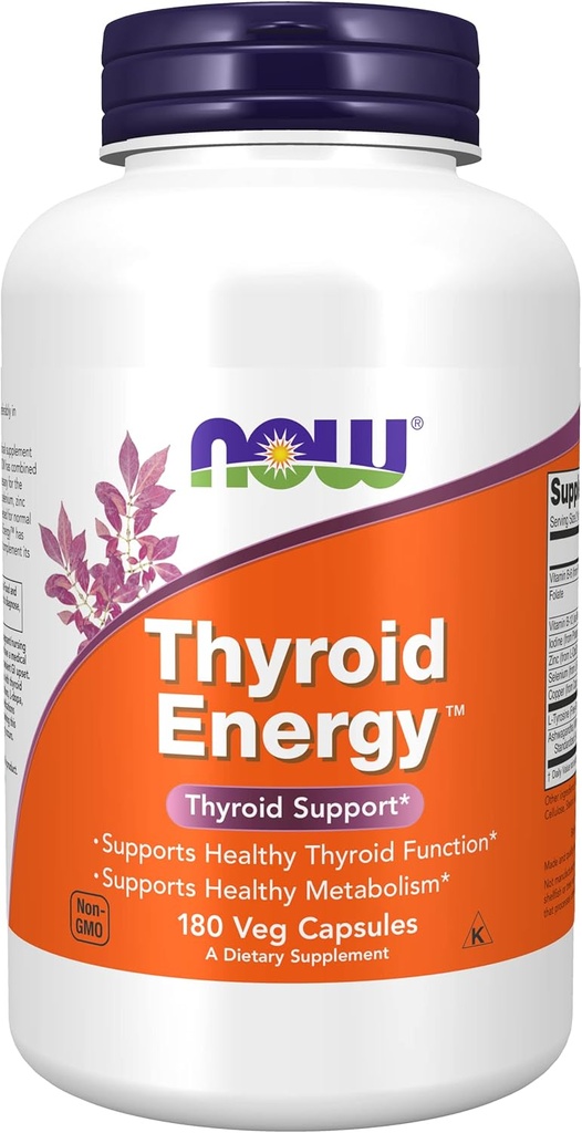 Ahora Alimentos: Energía tiroidea, 180 Vcaps (Pack de 2)
