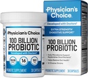 CHOICE 100 billón de doctorado Probiótico Avanzado - 16 Strains + Prebióticos Orgánicos - Salud Digestiva " Gut - Apoya el estreñimiento ocasional, diarrea, gas " .