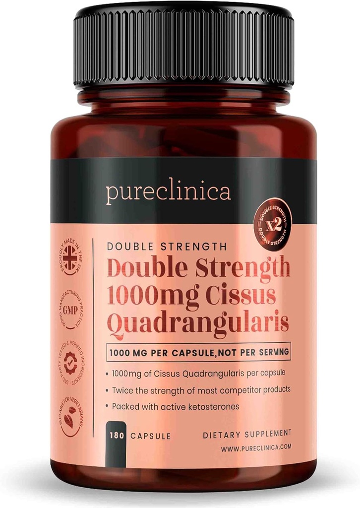 Doble fuerza Cissus Quadrangularis 1000mg x 180 Veggie Capsules