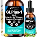 GLP-1 Suplemento para Hombres Mujer, 9 en-1 Naturalmente GLP-1 Apoyo w. Berberine HCI Cyelon Cinnamon Green Tea Eriocitrin, GLP1 para Gut Digestion Metabólico, GLP-1 gotas 6X más fuerte que cápsulas