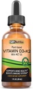 Vitamina Vegana D3 + K2 (MK-7) gotas líquidas con aceite MCT, sabor de menta, ayuda a soportar huesos fuertes y corazón saludable