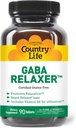 Country Life GABA Relaxer – 90 Tablets ← Rapid Release Formula for Relaxation, Stress & Sleep Support Silencio Con GABA, Amino Acids &amp; B Vitaminas TEN Certified Vegan, Gluten-Free, Non-GMO