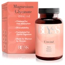 Capsulas bisglicinadas de magnesio para mujeres - 200mg Magnesio glacinado Suplemento - Suplementos naturales para soportar el sueño, el apoyo al humor &amp; los calambres musculares - 120 ct