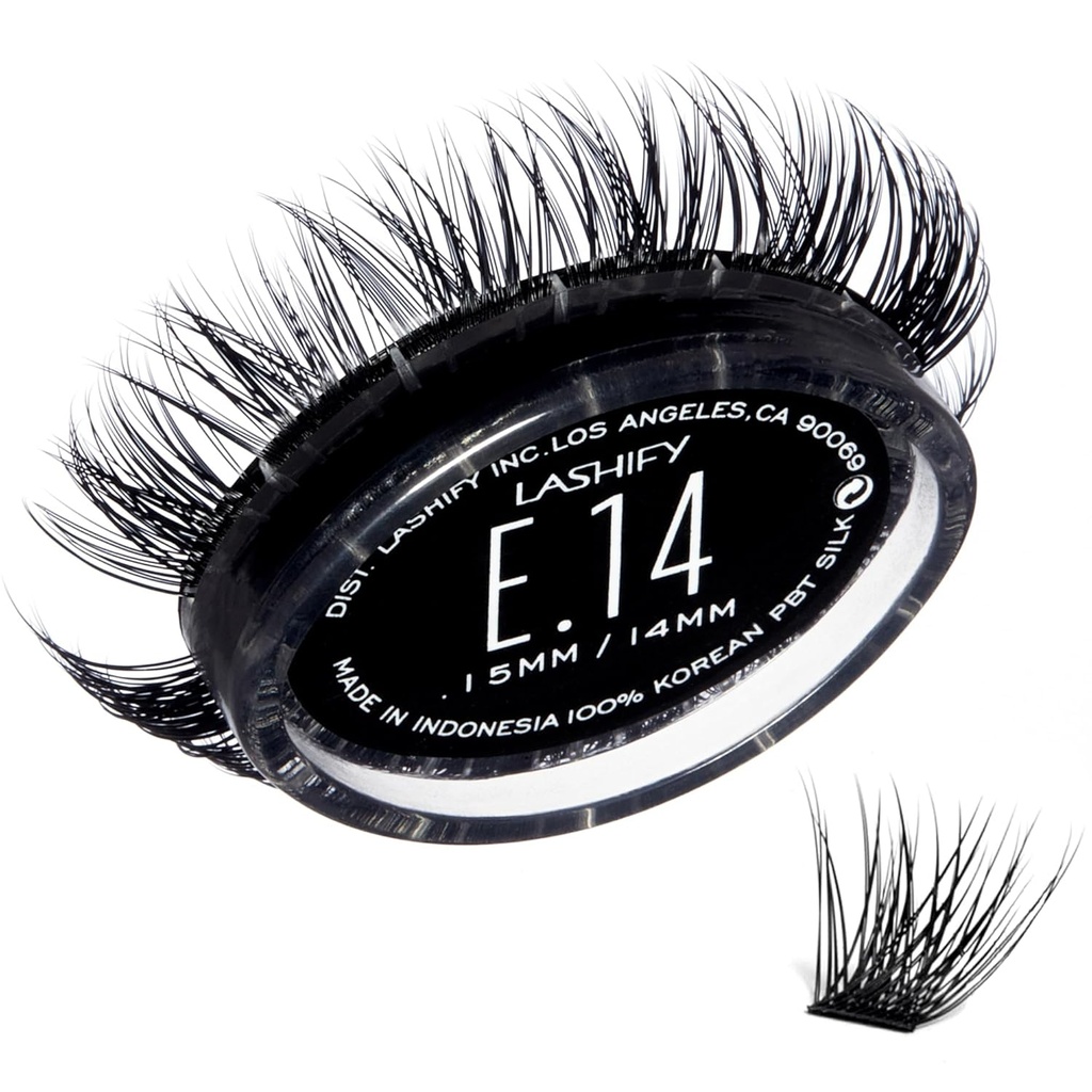 Lashify Extreme 14mm Gossamer DIY Eyelash Extensiones Rellenar, Negro, Easy False pestañas Para Añadir Tremendo volumen