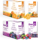 Ener-C Sugar Free Multivitamin Drink Mix - Vitamin Powder for Water, Electrolytes Powder No Sugar, Hydration Boost Packets, Zero Sugar, Vitamina C &amp; B12 Suplemento Liquid Mix - Orange &amp; Berry, 60 Cuenta