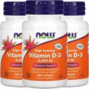 Ahora Alimentos Ahora Alimentos Vitamina D-3, 50 mcg (2.000 UI), 240 Softgels, 3 Pack