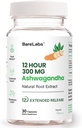 Ashwagandha 300mg + 12 horas de tiempo de lanzamiento Extracto de raíz (Prolanza®) + estrés, sueño &amp; energía Suplemento de apoyo para hombres y mujeres - 30 días de suministro
