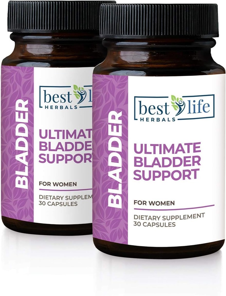 Best Life Herbals Women's Ultimate Bladder Support and Control Supplement for Incontinence, Leakage, and Overactive Bladder - 2 Bottles