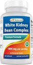Best Naturals White Kidney Bean Complex 1800 mg Por Serving- 180 Capsules. Non-GMO, and Gluten Free