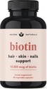 Vitaminas para el cabello - Biotina 10000 mcg con vitamina A, E, C, D &amp; Adaptógenos para soportar el cabello, piel &amp; uñas - Suplemento de biotina para la salud &amp; crecimiento permanente Vegan, No GMO, Gluten Free TEN 60 cápsulas &amp; 30